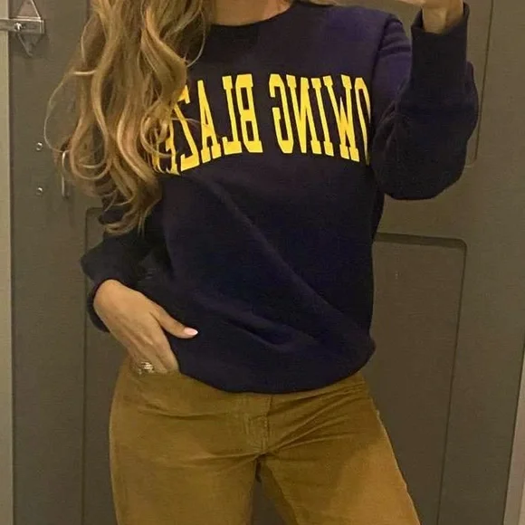 Adult Unisex Graphic Crewneck Sweatshirt Rowing Blazers x Target NWT Navy Blue - Picture 2 of 7